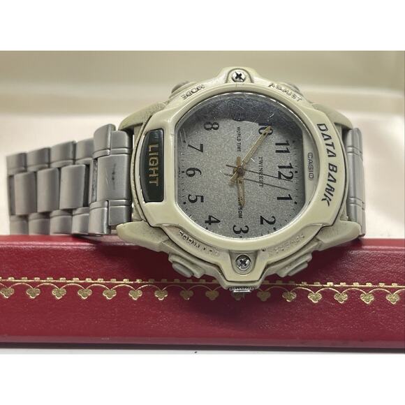 Casio ABX-24 Wrist Watch Module 2359 Vintage Old Retro Data Bank Dead Battery - Picture 3 of 8